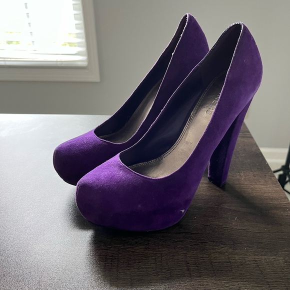 Bakers Shoes Bakers Purple Heels Poshmark